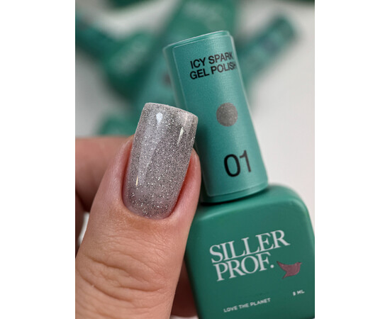 Зображення 2 Гель-лак для нігтів Siller Icy Spark 01, 8 мл, Об'єм (мл, г): 8, Колір: 01