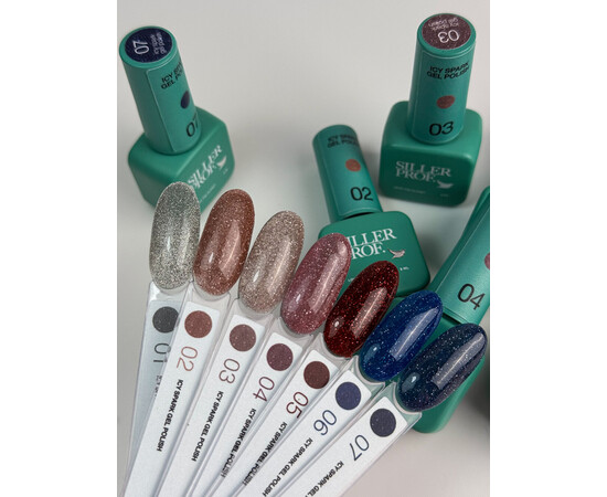 Зображення 6 Гель-лак для нігтів Siller Icy Spark 03, 8 мл, Об'єм (мл, г): 8, Колір: 03