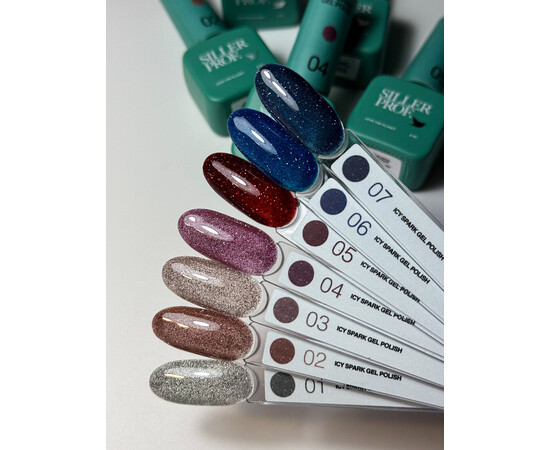 Зображення 4 Гель-лак для нігтів Siller Icy Spark 01, 8 мл, Об'єм (мл, г): 8, Колір: 01