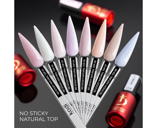 Зображення 3 Верхнє покриття для гель-лаку без дисперсійного шару Kodi Natural No Sticky Top Coat 02, 7 мл, Об'єм (мл, г): 7, Колір: 02