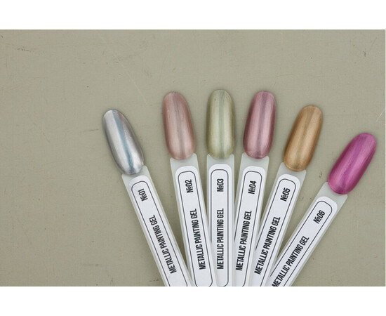 Изображение 2 Гель для металлического френча Milano Metallic Painting Gel 6, 6 мл, Объем (мл, г): 6, Цвет: 06