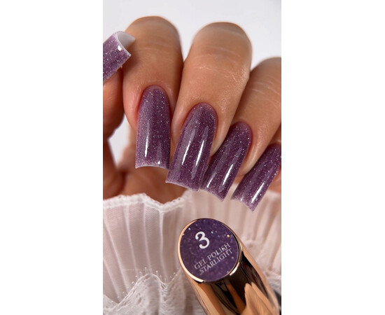 Изображение 2 Гель-лак Steffani Starlight 03 пурпурный с шимером, 5 мл, Объем (мл, г): 5, Цвет: 03
