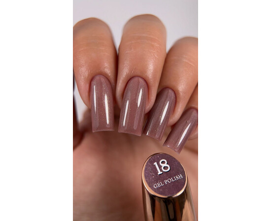 Зображення 2 Гель-лак без ТРО Steffani Color 018 кавовий з дрібними блискітками, 5 мл, Об'єм (мл, г): 5, Колір: 018