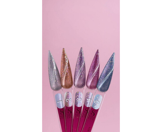 Зображення 6 Гель-лак котяче око з блискітками Steffani Cat Eye Еuphoria 01, 5 мл, Об'єм (мл, г): 5, Колір: 01