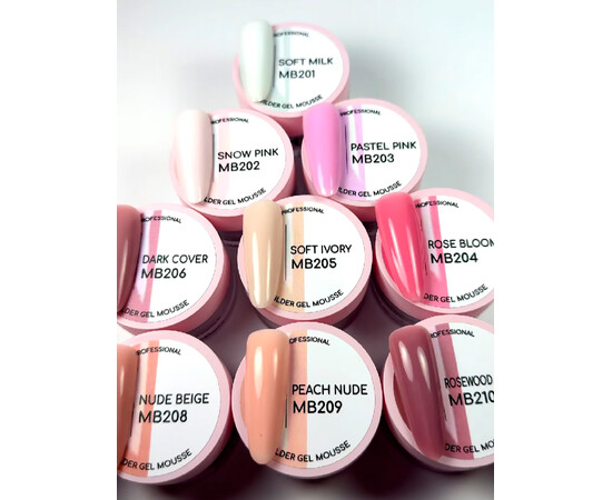 Зображення 3 Моделюючий гель Molekula Builder Gel Mousse MB207 Cover Nude, 30 мл, Об'єм (мл, г): 30, Колір: 207