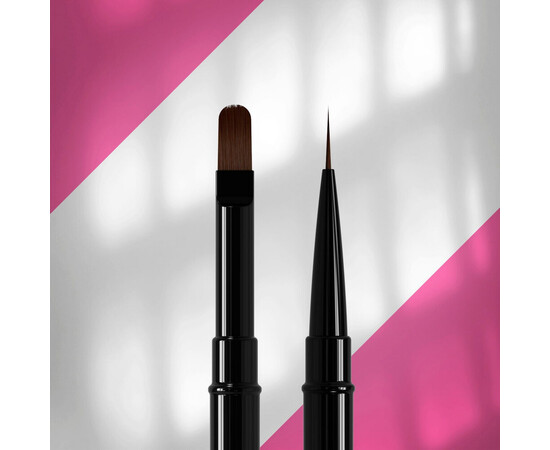 Изображение 2 Кисточка двухсторонняя Staleks Pro Expert NBE-03/06 лайнер 10 мм/ для геля 11 мм