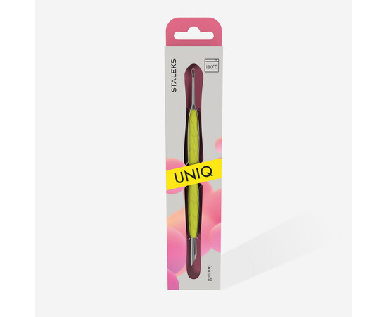 Зображення 4 Лопатка манікюрна з силіконовою ручкою Staleks Pro Gummy Uniq 11 Type 2 (пушер скошений + кільце)