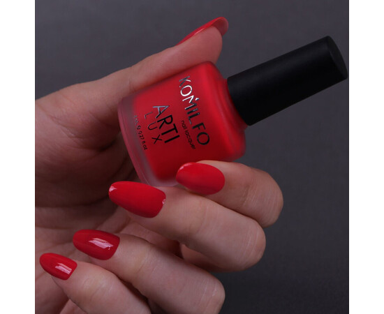 Зображення 2 Лак для нігтів Komilfo ArtiLux 019 червоно-рожевий, емаль, 8 мл, Об'єм (мл, г): 8, Колір: 019