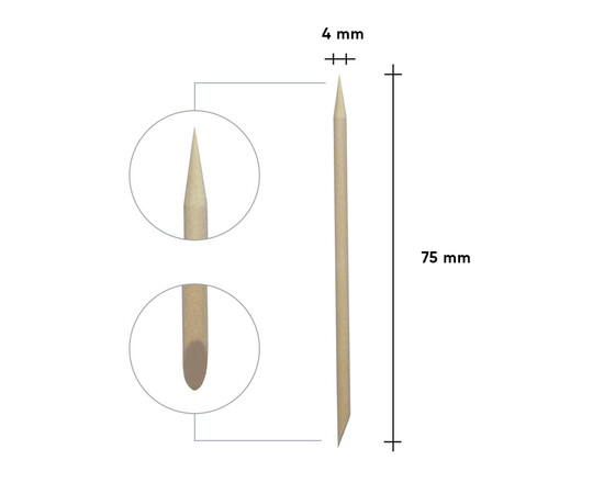 Зображення 2 Апельсинові палички Expert Staleks Pro 7.5 см, 100 шт