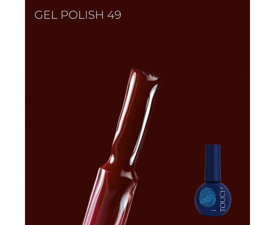 Зображення 2 Гель-лак Touch Basic collection 49 бордовый, 9 мл, Об'єм (мл, г): 9, Колір: 49