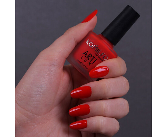 Зображення 2 Лак для нігтів Komilfo ArtiLux 020 червоний, емаль, 8 мл, Об'єм (мл, г): 8, Колір: 020