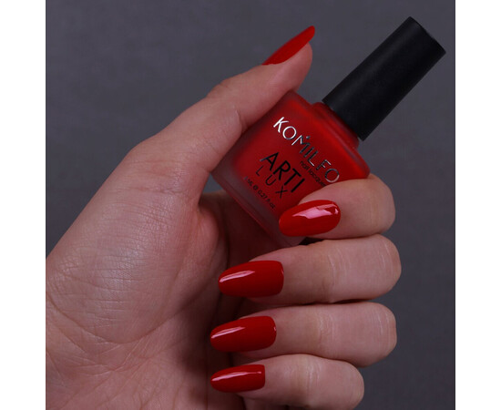 Зображення 2 Лак для нігтів Komilfo ArtiLux 022 класичний червоний, емаль, 8 мл, Об'єм (мл, г): 8, Колір: 022