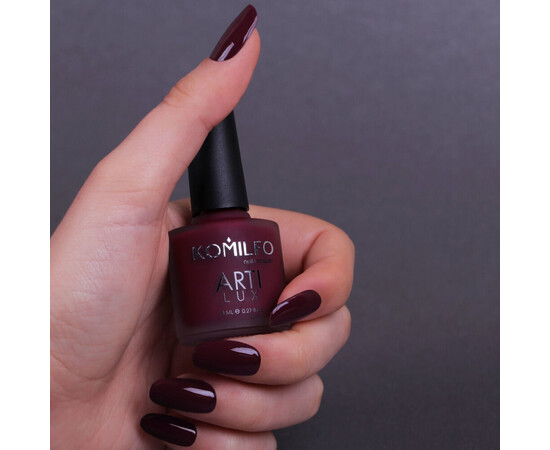 Зображення 2 Лак для нігтів Komilfo ArtiLux 025 марсала, емаль, 8 мл, Об'єм (мл, г): 8, Колір: 025