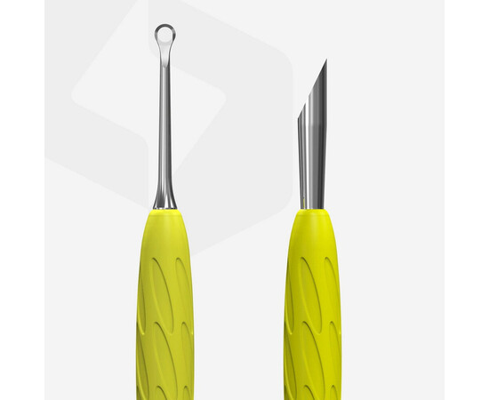 Зображення 3 Лопатка манікюрна з силіконовою ручкою Staleks Pro Gummy Uniq 11 Type 2 (пушер скошений + кільце)