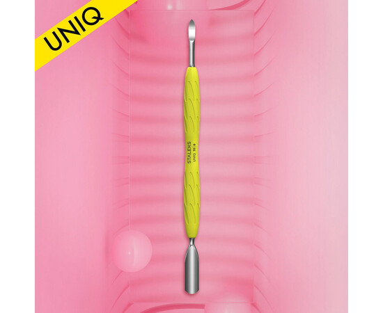 Зображення 2 Лопатка манікюрна з силіконовою ручкою Staleks Pro Gummy Uniq 10 Type 6 (пушер округлий широкий та піка)