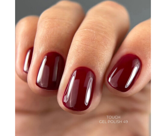 Зображення 4 Гель-лак Touch Basic collection 49 бордовый, 9 мл, Об'єм (мл, г): 9, Колір: 49
