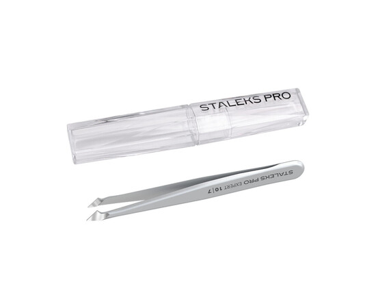 Зображення 4 Пінцет для брів скошений гострий STALEKS Expert 10 Type 7