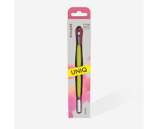 Зображення 3 Лопатка манікюрна з силіконовою ручкою Staleks Pro Gummy Uniq 10 Type 6 (пушер округлий широкий та піка)