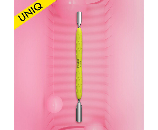 Изображение 2 Лопатка маникюрная с силиконовой ручкой Staleks Pro Gummy Uniq 10 Type 1 (пушер округлый широкий + пушер округлый узкий)