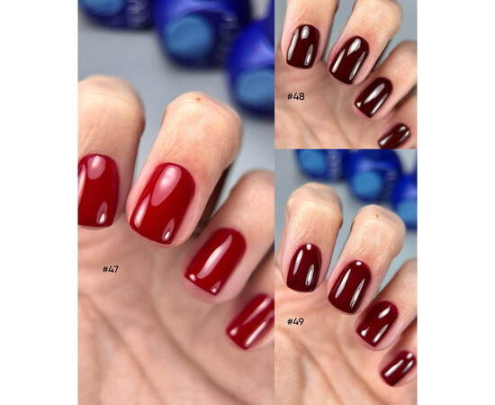Зображення 5 Гель-лак Touch Basic collection 49 бордовый, 9 мл, Об'єм (мл, г): 9, Колір: 49