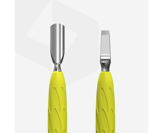 Изображение 3 Лопатка маникюрная с силиконовой ручкой Staleks Pro Gummy Uniq 10 Type 5 (пушер округлый узкий + лопасть широкая прямая)