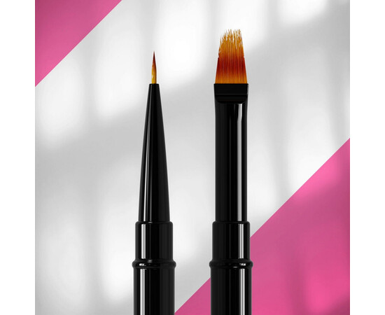 Изображение 2 Кисточка двухсторонняя Staleks Pro Expert NBE-01/07 лайнер 7 мм/для градиента 11 мм