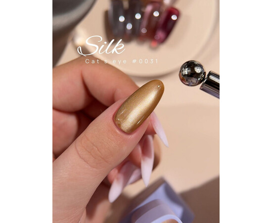 Зображення 4 Гель-лак котяче око DNKa Gel Polish Cat's Eye Silk 0031, 12 мл, Об'єм (мл, г): 12, Колір: 0031