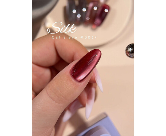 Зображення 4 Гель-лак котяче око DNKa Gel Polish Cat's Eye Silk 0037, 12 мл, Об'єм (мл, г): 12, Колір: 0037