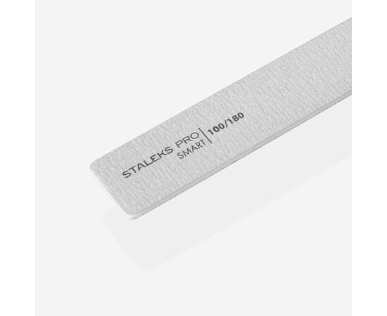 Зображення 2 Пилка широка пряма мінеральна для нігтів Staleks Pro Smart 100/180 гріт, 5 шт
