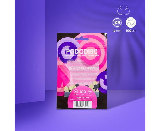 Изображение 3 Сменные файлы для педикюрного диска Staleks Pro Pododisc XS 10 мм / 100 грит, 50 шт