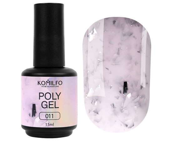 Изображение 2 Жидкий гель с поталью Komilfo PolyGel 011, 15 мл, Объем (мл, г): 15, Цвет: 011