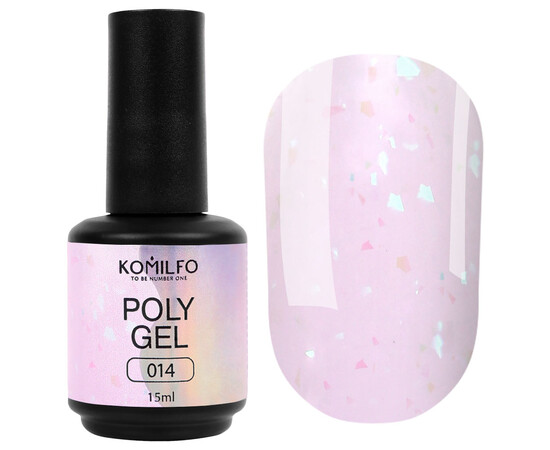 Зображення 2 Рідкий гель з поталлю Komilfo PolyGel 014, 15 мл, Об'єм (мл, г): 15, Колір: 014