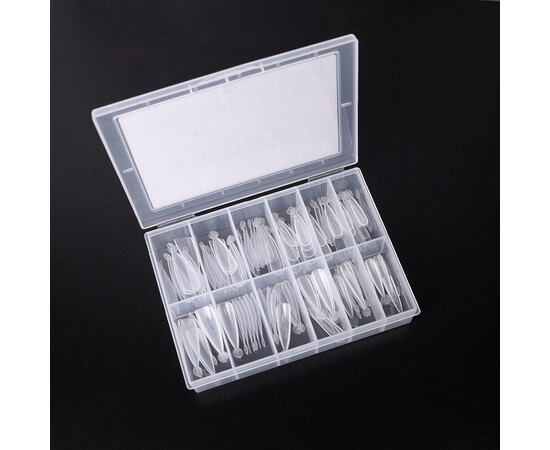 Зображення 5 Верхні форми Komilfo Acry Gel Top Nail Forms Almond миндаль, 120 шт