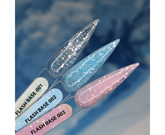Зображення 3 База з блискітками Komilfo Flash Base 001, 15 мл, Об'єм (мл, г): 15, Колір: 001