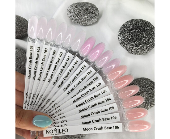 Изображение 2 База с блестками Komilfo Moon Crush Base 106, 8 мл, Объем (мл, г): 8, Цвет: 106