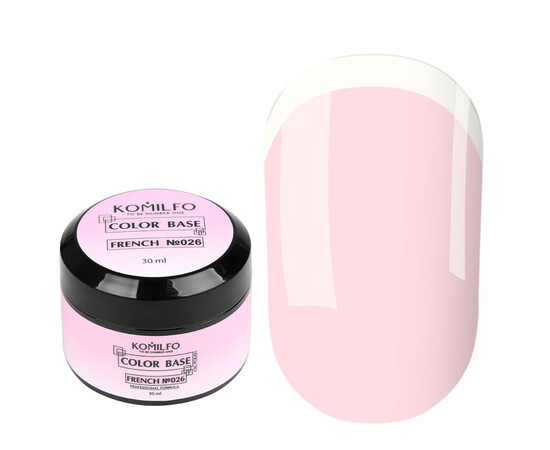 Зображення 2 База для гель-лаку Komilfo Color French Base 026, 30 мл, Об'єм (мл, г): 30, Колір: 026
