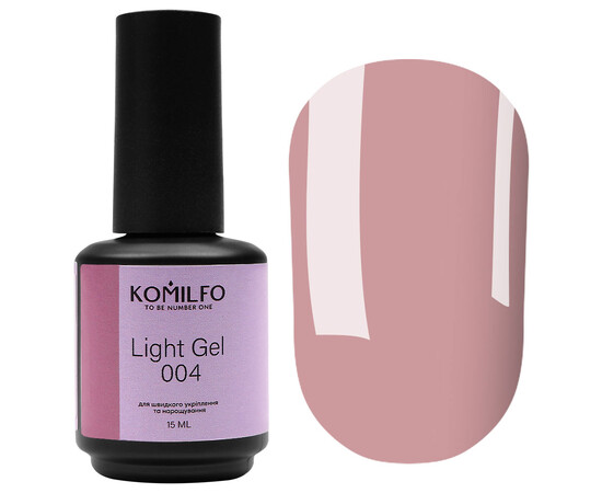 Изображение 2 Жидкий гель для наращивания Komilfo Light Gel 004, 15 мл, Объем (мл, г): 15, Цвет: 004