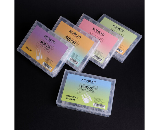 Изображение 6 Верхние формы Komilfo SoFast Nail Forms Square квадрат, 240 шт