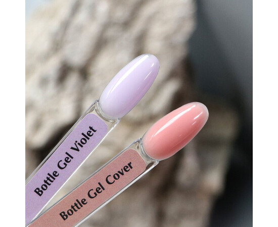 Зображення 2 Рідкий гель для нігтів Komilfo Bottle Gel Violet, з пензликом, 15 мл, Об'єм (мл, г): 15, Колір: Violet