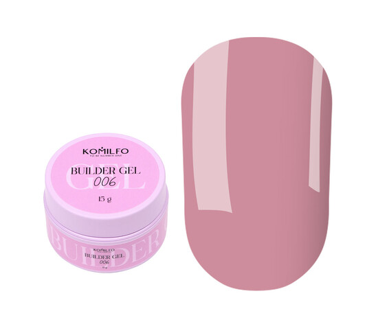 Изображение 2 Гель для наращивания Komilfo Builder Gel 006, 15 г, Объем (мл, г): 15, Цвет: 006
