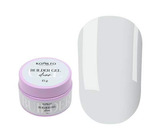 Изображение 2 Гель для наращивания Komilfo Builder Gel Clear, 15 г, Объем (мл, г): 15, Цвет: clear