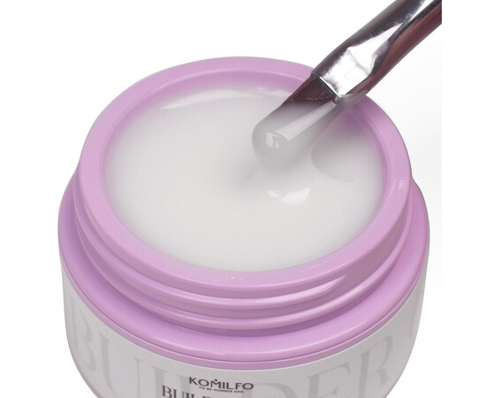 Зображення 3 Гель для нарощування Komilfo Builder Gel Milky, 15 г, Об'єм (мл, г): 30, Колір: Milky