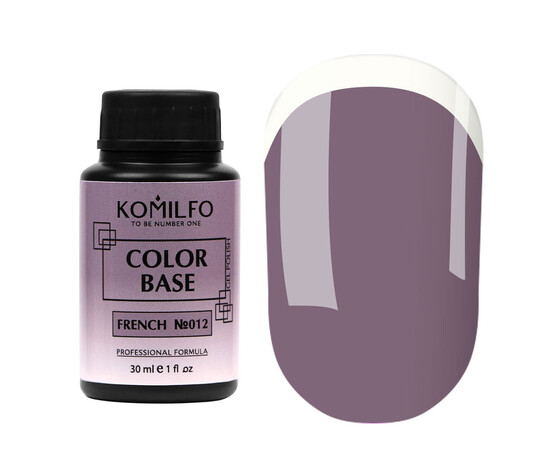 Зображення 2 База для гель-лаку Komilfo Color Base French 012, барило 30 мл, Об'єм (мл, г): 30, Колір: 012