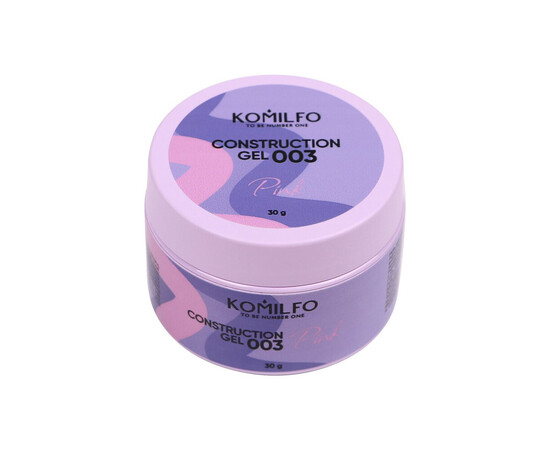 Изображение 2 Гель для донаращивания Komilfo Construction Gel 003 Pink, 30 г, Объем (мл, г): 30, Цвет: 003