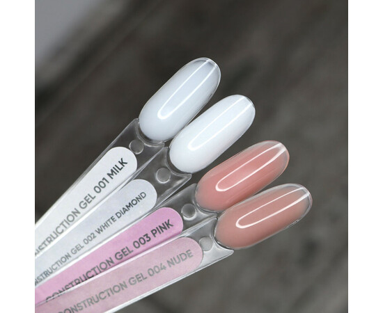 Зображення 3 Гель для донарощування Komilfo Construction Gel 002 White Diamond, 30 г, Об'єм (мл, г): 30, Колір: 002