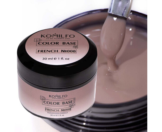 Зображення 2 База для гель-лаку Komilfo Color Base French 008, 30 мл, Об'єм (мл, г): 30, Колір: 008