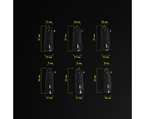 Изображение 2 Верхние формы Komilfo Acry Gel Top Nail Forms Multishape универсальные, 120 шт