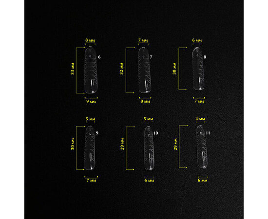 Изображение 3 Верхние формы Komilfo Acry Gel Top Nail Forms Multishape универсальные, 120 шт