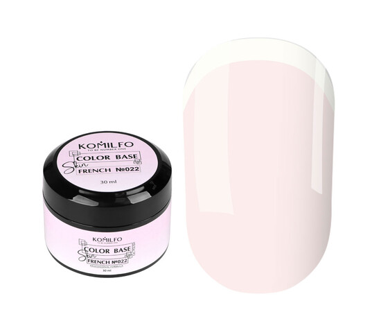 Зображення 2 База для гель-лаку Komilfo Color French Base Skin 022, 30 мл, Об'єм (мл, г): 30, Колір: 022