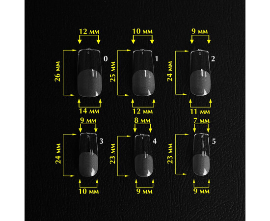 Изображение 2 Верхние формы Komilfo SoFast Nail Forms Square квадрат, 240 шт